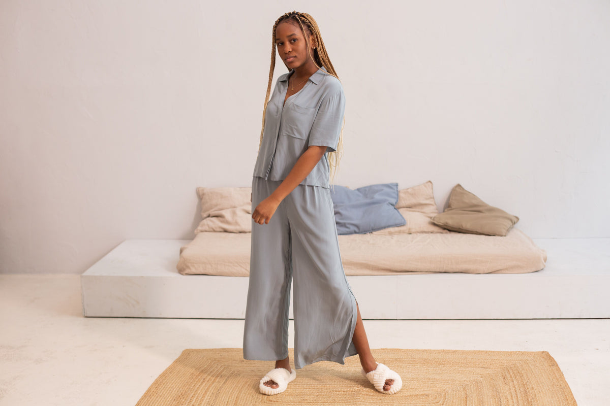 Soft Gray Lounge Pajama Set - image 3