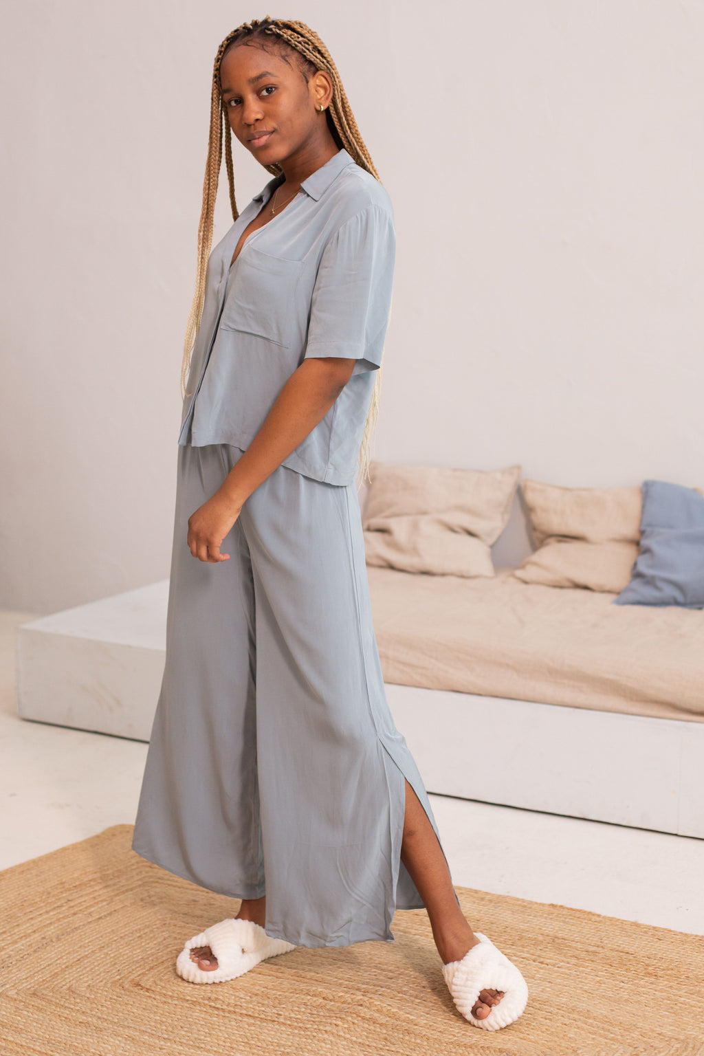 Soft Gray Lounge Pajama Set - image 2